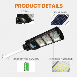 30-120W IP65 Integrated Intelligent All In One Solar Led Street Light Outdoor 90W Lighting Solar Street Light
