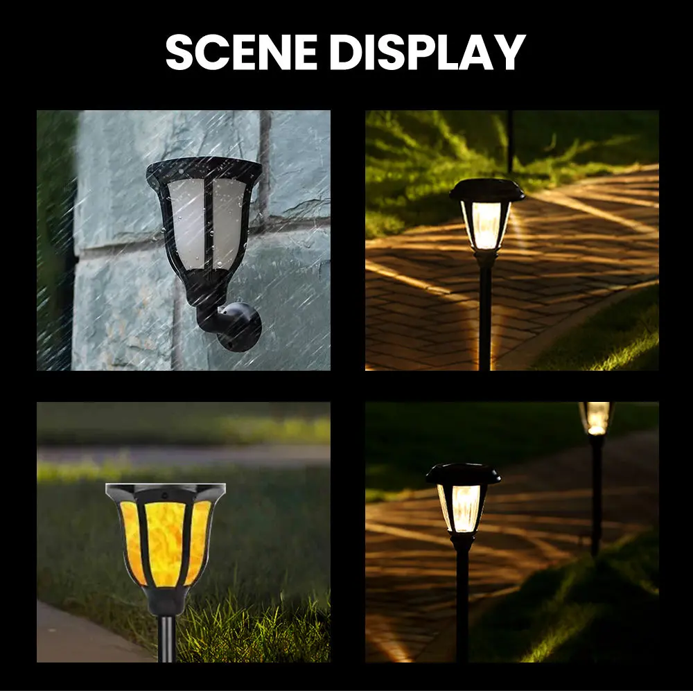 China Manufacturer for Led Floodlight With Day Night Sensor - High Quality Ip65 Waterproof Solar Torch Light, Solar Flickering Light Garden Led Solar Flame Light – Kasem detail pictures
