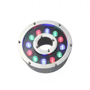 LED FOUNTAIN LAMP STAINLESS STEEL COLORFUL UNDERWATER LAMP RING HOLE SPRING LAMP POOL LAMP LANDSCAPE UNDERWATER SPOTLIGHT 6W
