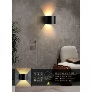 Modern Led Wall Light Outdoor Porch Wall lamp 10W 3000K Indoor Wall Sconce Aluminum Exterior Lights Fixture Suitable for Patio, Stairs,Hallway, Living Room