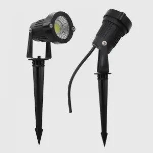 Landscape Lighting Satin Black Cast Spot Light – Spotlight Important Landscape Features and Increase Home Security