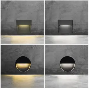 Dimmbale Upgraded 3 Color 120V LED Indoor Outdoor Step Light