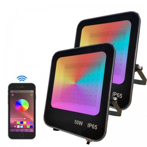 LED Flood Lights RGB Color Changing Bluetooth Smart Floodlights RGB APP Control