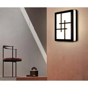 Outdoor Wall Light 12W LED Modern Wall Sconce Lamp Exterior Wall-Mounted Garden Corridor Porch Patio Light Waterproof LED Wall Light Fixture for Outdoor Lighting