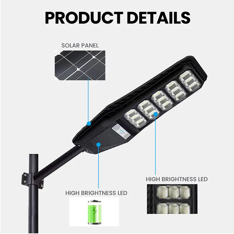 100% Original Factory Solar Light With Panel - Integrated High Brightness High Brightness 100W 200W 300W Outdoor All In One Led Solar Street Light – Kasem detail pictures