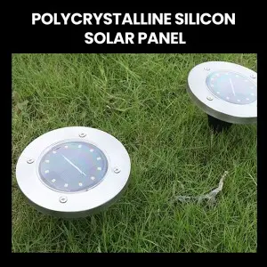 Solar Ground Lights 8 LED Solar Garden Lights Waterproof Outdoor Solar Disk Lights for Pathway Yard Walkway Patio Lawn Path