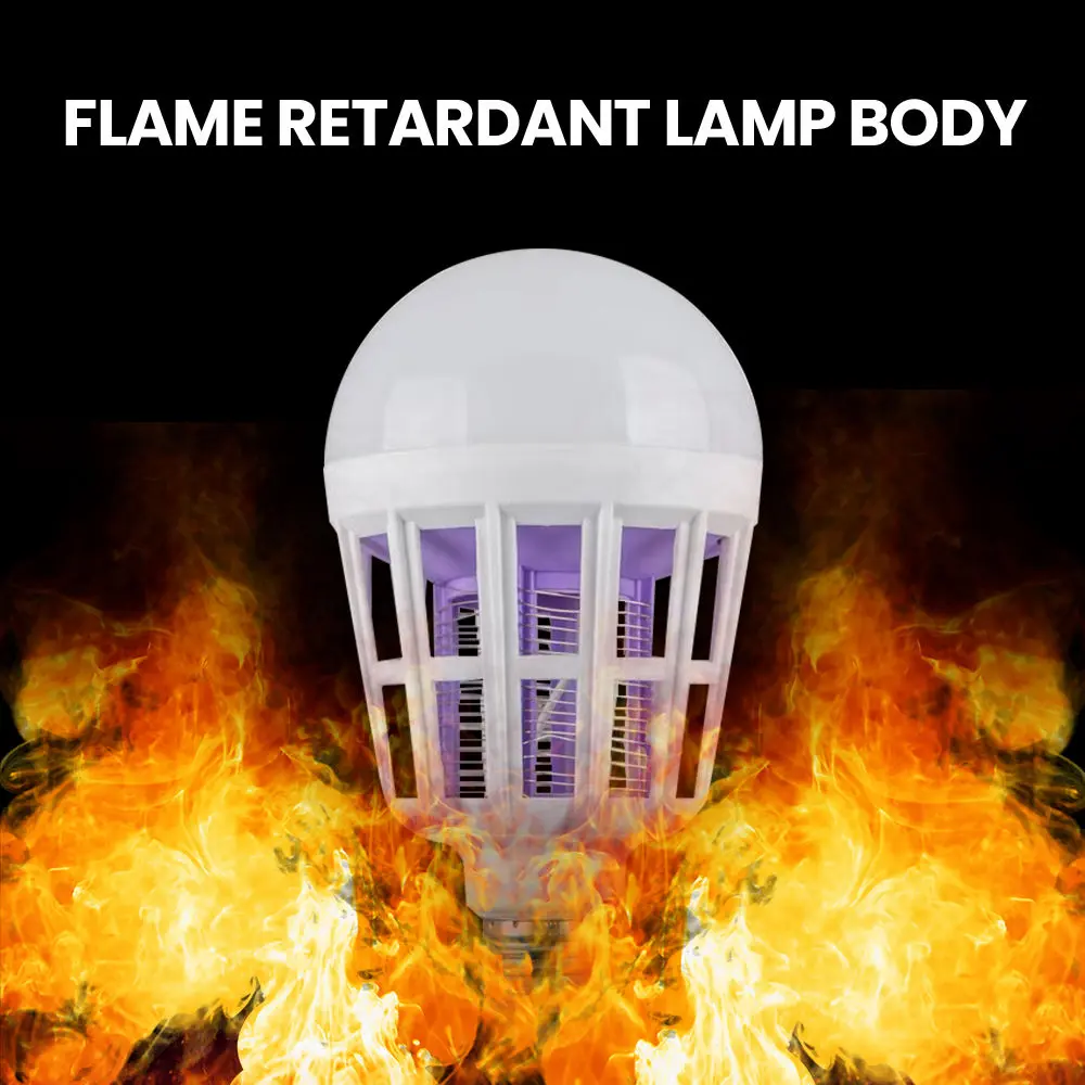 New Delivery for White Wall Lights - Bug Zapper Light Bulb, 2 in 1 Mosquitoes Killer Lamp Led Electronic Insect & Fly Killer – Kasem detail pictures