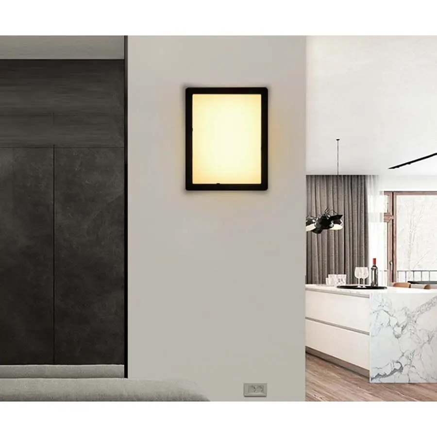 Reasonable price for Drop Ceiling Light Panels - Outdoor Wall Light 12W LED Modern Wall Sconce Lamp Exterior Wall-Mounted Garden Corridor Porch Patio Light Waterproof LED Wall Light Fixture for Outdoor Lighting – Kasem detail pictures