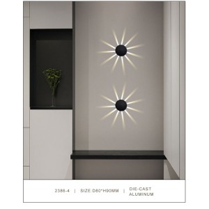 OutdoorIndoor External Wall Sconces Light Waterproof Fixture Door Gate Step Stair Surface Mount Lamp Black Warm White