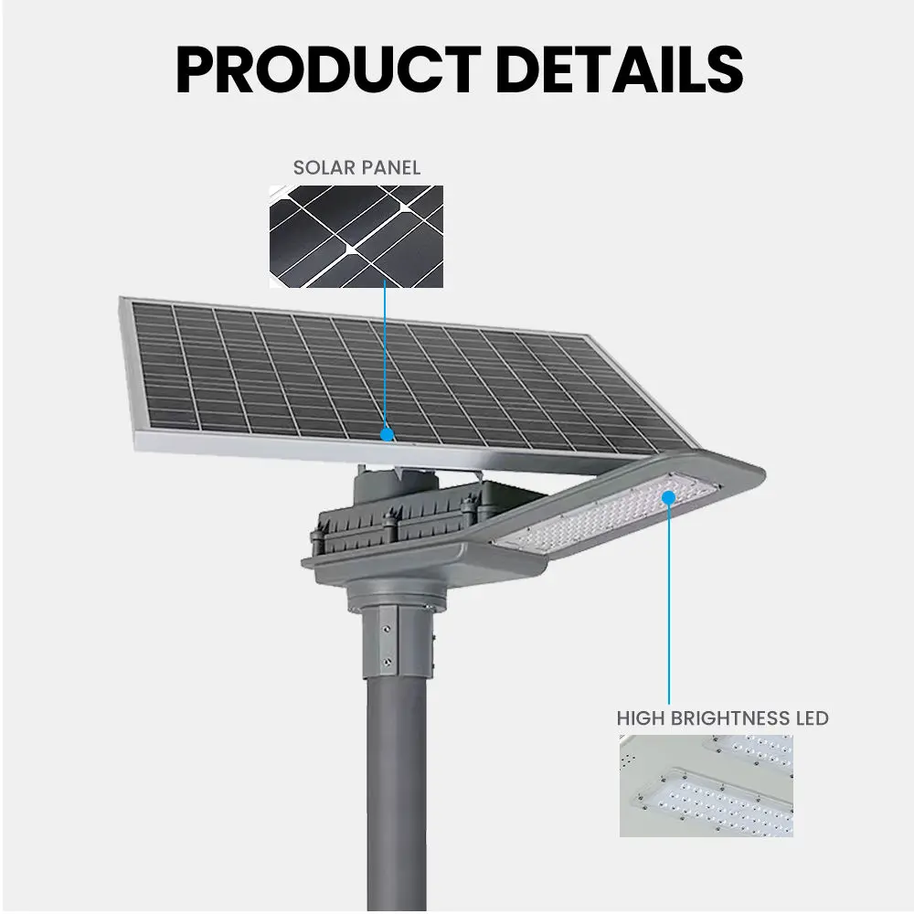 OEM/ODM Factory Solar Powered Security Lights - Modern smd New Solar Led Street Light Outdoor Lighting 50W 100W 200w IP65 Waterproof – Kasem detail pictures