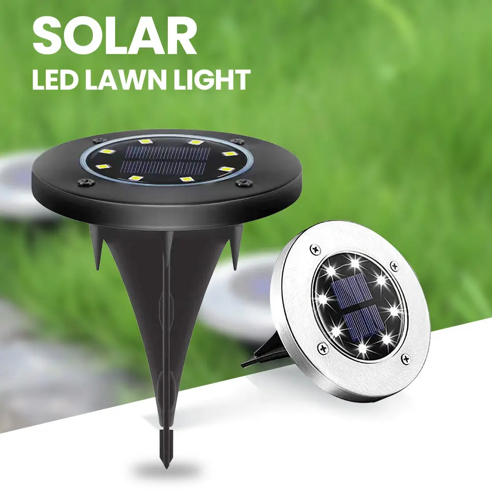 Short Lead Time for Outdoor Solar Security Lights With Motion Sensor - Solar Ground Lights 8 LED Solar Garden Lights Waterproof Outdoor Solar Disk Lights for Pathway Yard Walkway Patio Lawn Path – Kasem detail pictures