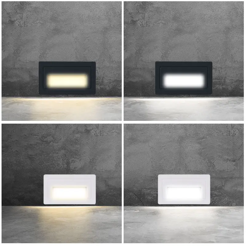 Europe style for Porch Security Light - Dimmbale Upgraded 3 Color 120V LED Indoor Outdoor Step Light – Kasem detail pictures