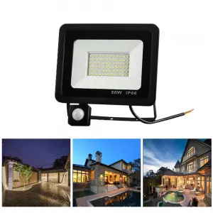 IP66 WATERPROOF OUTDOOR SLIM MOTION SENSOR LED FLOOD LIGHT SPOTLIGHT LAMP INDUSTRIAL 100W 50W 30W 20W 10W LED FLOODLIGHT