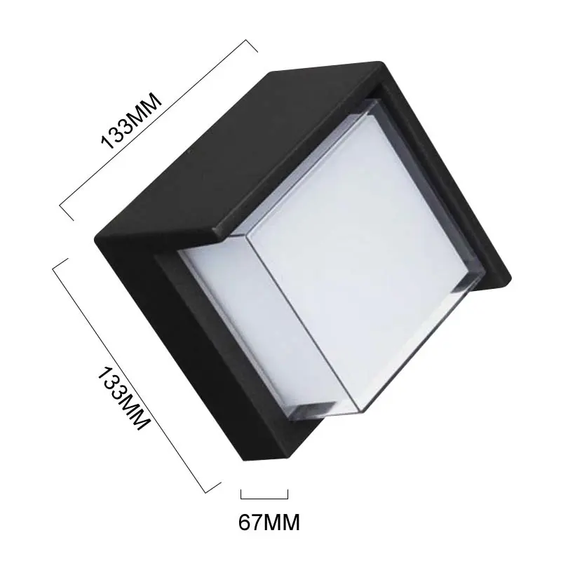 Reasonable price for Drop Ceiling Light Panels - Outdoor Wall Light 12W LED Modern Wall Sconce Lamp Exterior Wall-Mounted Garden Corridor Porch Patio Light Waterproof LED Wall Light Fixture for Outdoor Lighting – Kasem detail pictures