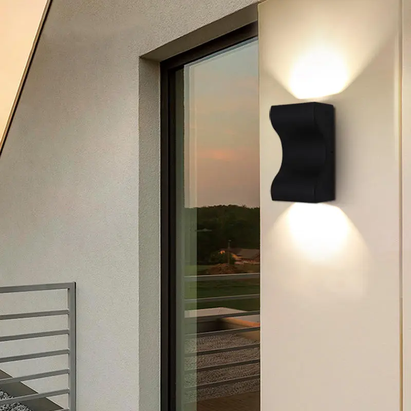 Best quality Dual Bright Security Light - 10W 3000K Indoor Outdoor IP65 Waterproof Wall Lamp Modern Wall Sconce LED Lighting Fixture – Kasem detail pictures