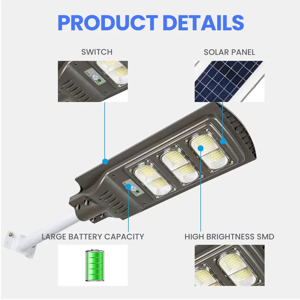 PriceList for Solar Led Security Light - Cheapest Price for Garden Road Home IP65 Radar Sensor Integrated Solar Street Light 30W 50W 100W 150W – Kasem detail pictures