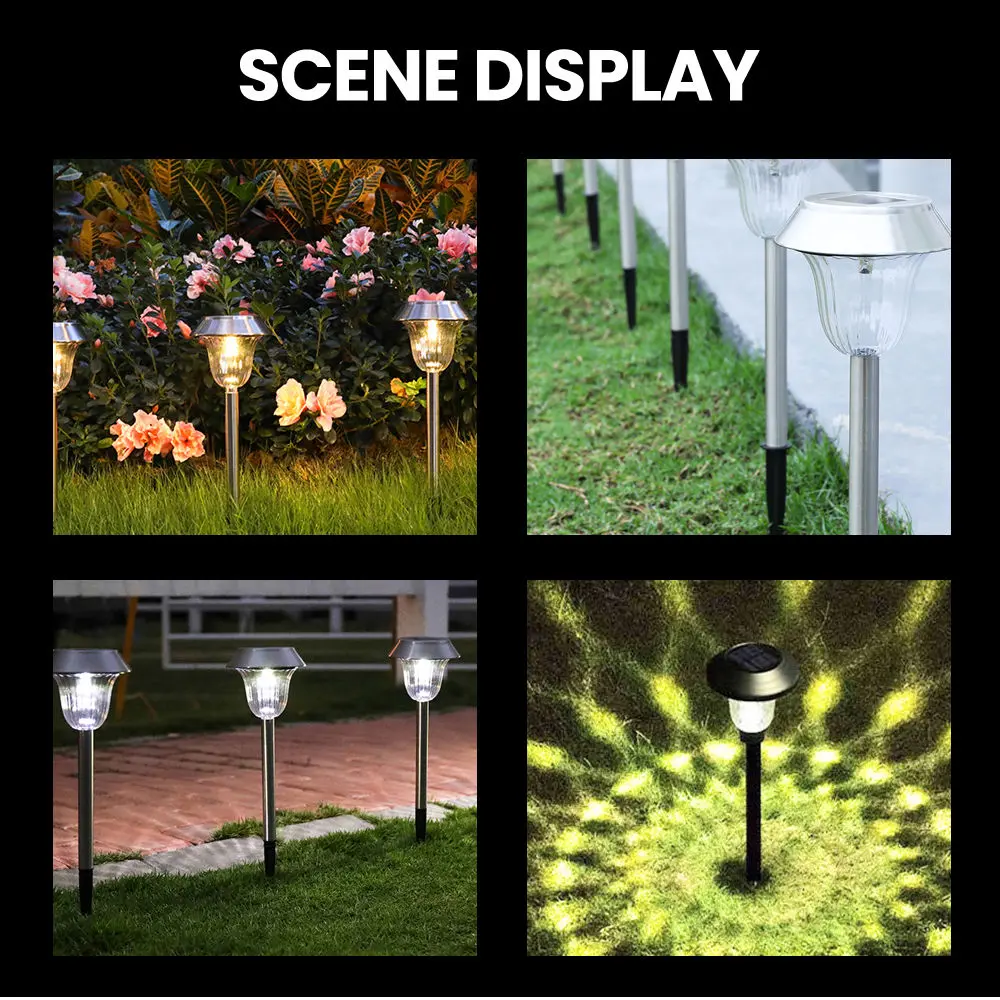 Quality Inspection for Solar Panel Garden Lights - solar outdoor garden light pathway stake glass stainless steel led waterproof patio yard light – Kasem detail pictures