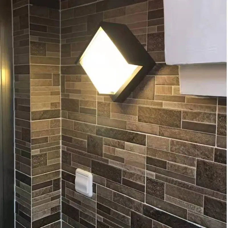 Outdoor Wall Light 12W LED Modern Wall Sconce Lamp Exterior Wall-Mounted Garden Corridor Porch Patio Light Waterproof LED Wall Light Fixture for Outdoor Lighting (1)