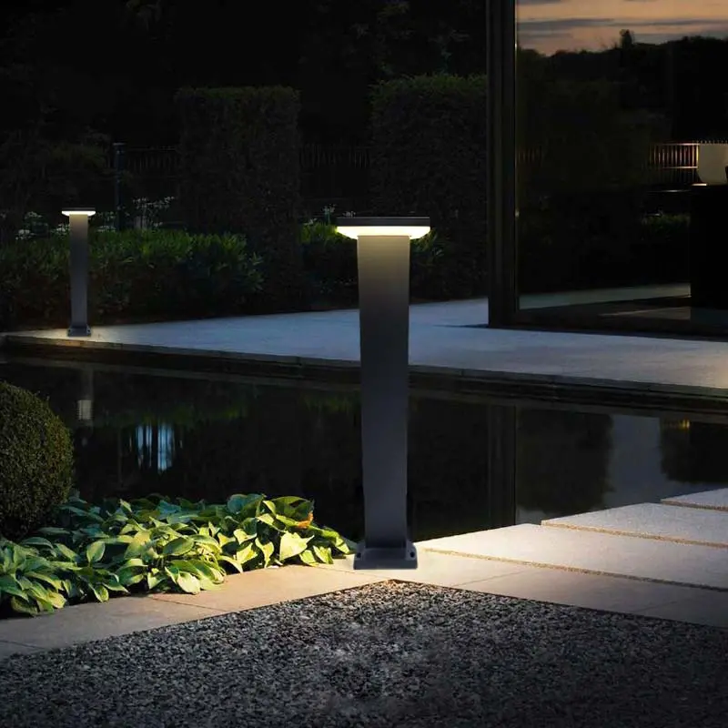 Hot-selling Panel Light - Outdoor Post Light Fixture, LED Column Head Lamp IP55 Waterproof Outdoor Column Lamp Modern Minimalist Post Lamp Lawn Garden Landscape Lamp – Kasem detail pictures