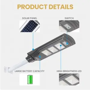 Radar Sensors Waterproof Ip65 30W 60W 90W 120W Outdoor All In One Solar Led Street Light