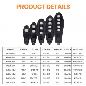 China Factory for China 180W IP68 Waterproof Split LED Solar Street Light with CB CE Certification and Lithium Battery Control System for Roads and Garden
